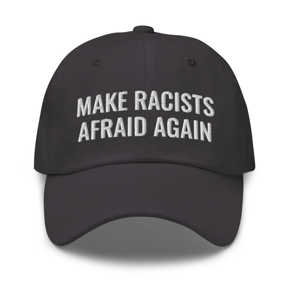 Make Racists Afraid Again Dad hat, Funny Anti MAGA Hat, Anti Racism MAGA Parody Trump Hat, Anti Racism Cap, Human Rights Dad Cap, Anti Hate - Madeinsea©