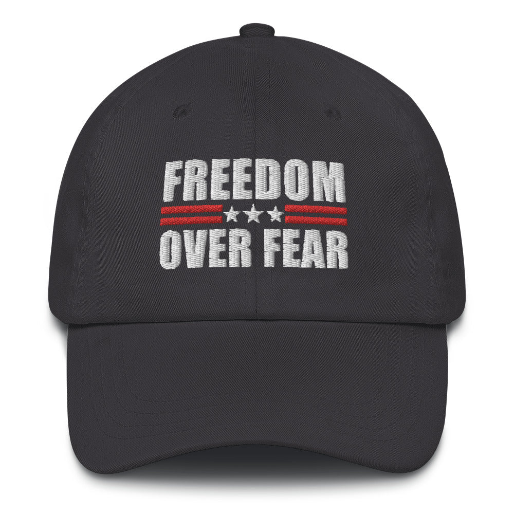 Freedom Over Fear Hat, Patriotic Hat, Conservative Cap, Unvaccinated Hat, Fight for Freedom, Republican Dad Hat, Medical Freedom - Madeinsea©