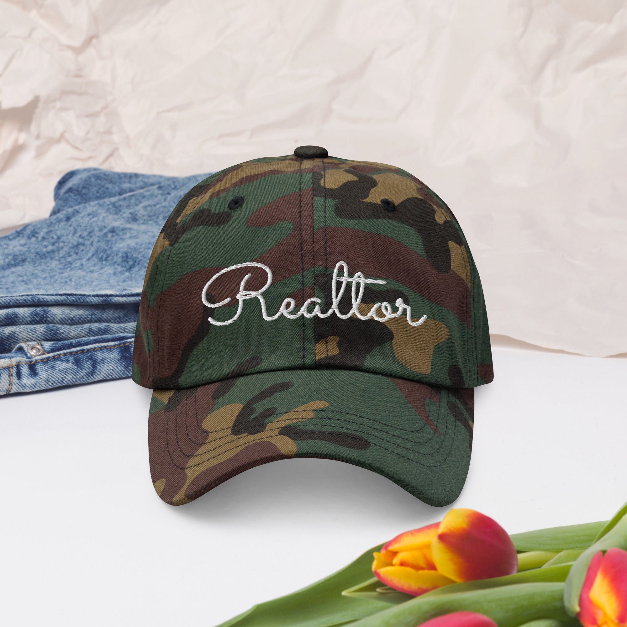 REALTOR hat, embroidered, Real Estate Agent Hat, gender neutral, simple, plain, minimal, closer, real estate, hustler, house, baseball cap - Madeinsea©