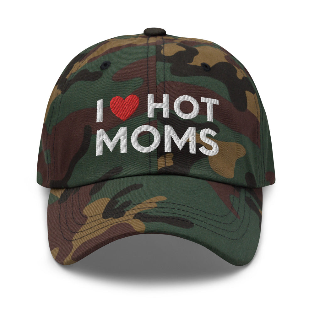 I love hot moms embroidered hat, Funny hot moms hat, hot moms baseball cap, Funny dad hat - Madeinsea©