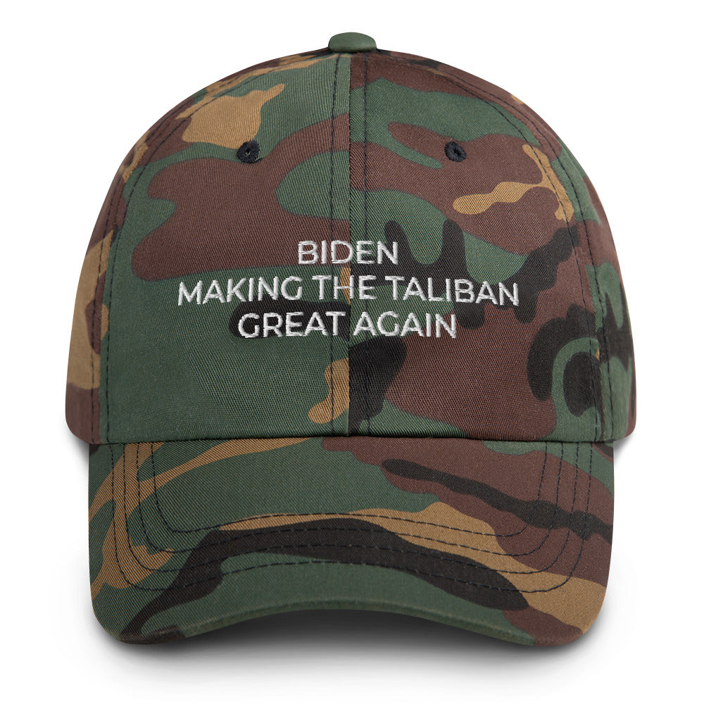 Biden making the Taliban Great Again, Embroidered Dad hat, Anti Biden Hat, Pro Trump Hat - Madeinsea©