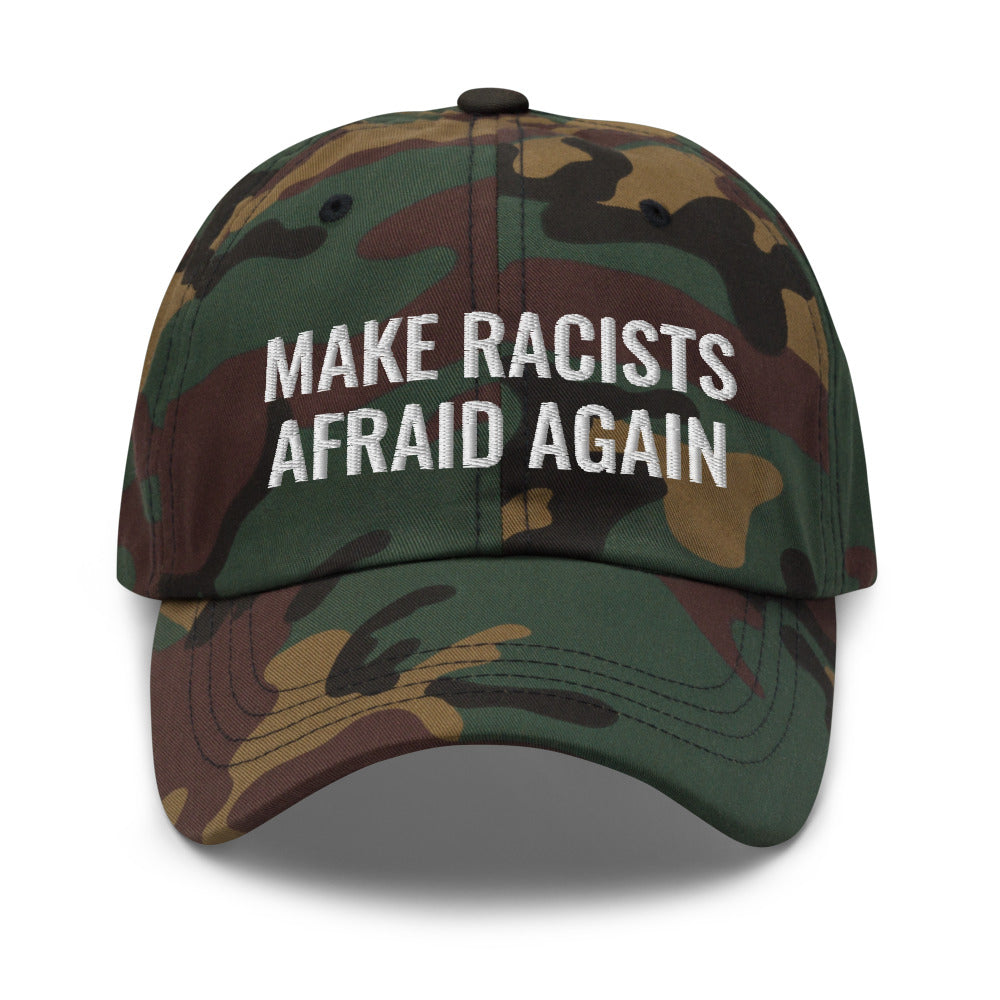 Make Racists Afraid Again Dad hat, Funny Anti MAGA Hat, Anti Racism MAGA Parody Trump Hat, Anti Racism Cap, Human Rights Dad Cap, Anti Hate - Madeinsea©