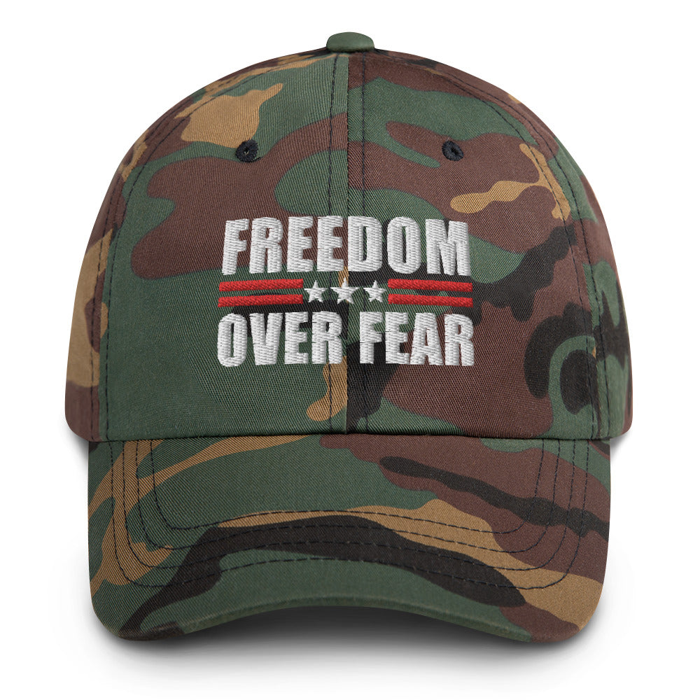 Freedom Over Fear Hat, Patriotic Hat, Conservative Cap, Unvaccinated Hat, Fight for Freedom, Republican Dad Hat, Medical Freedom - Madeinsea©