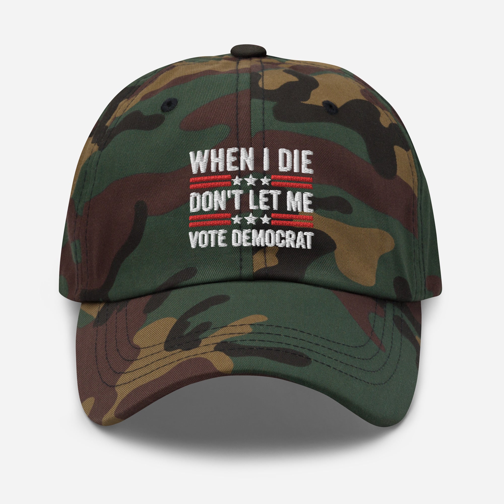 When I Die Don&#39;t Let Me Vote Democrat Hat, Republican Dad Hat, Conservative Cap, Political Hat, Patriotic Dad Cap, Anti Biden Hats - Madeinsea©