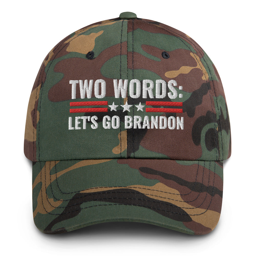 Two Words Lets Go Brandon, FJB Hat, Funny Joe Biden Hat, Republican Cap, Conservative Gifts, Made In America Meme Hat, LGB Dad Hat - Madeinsea©