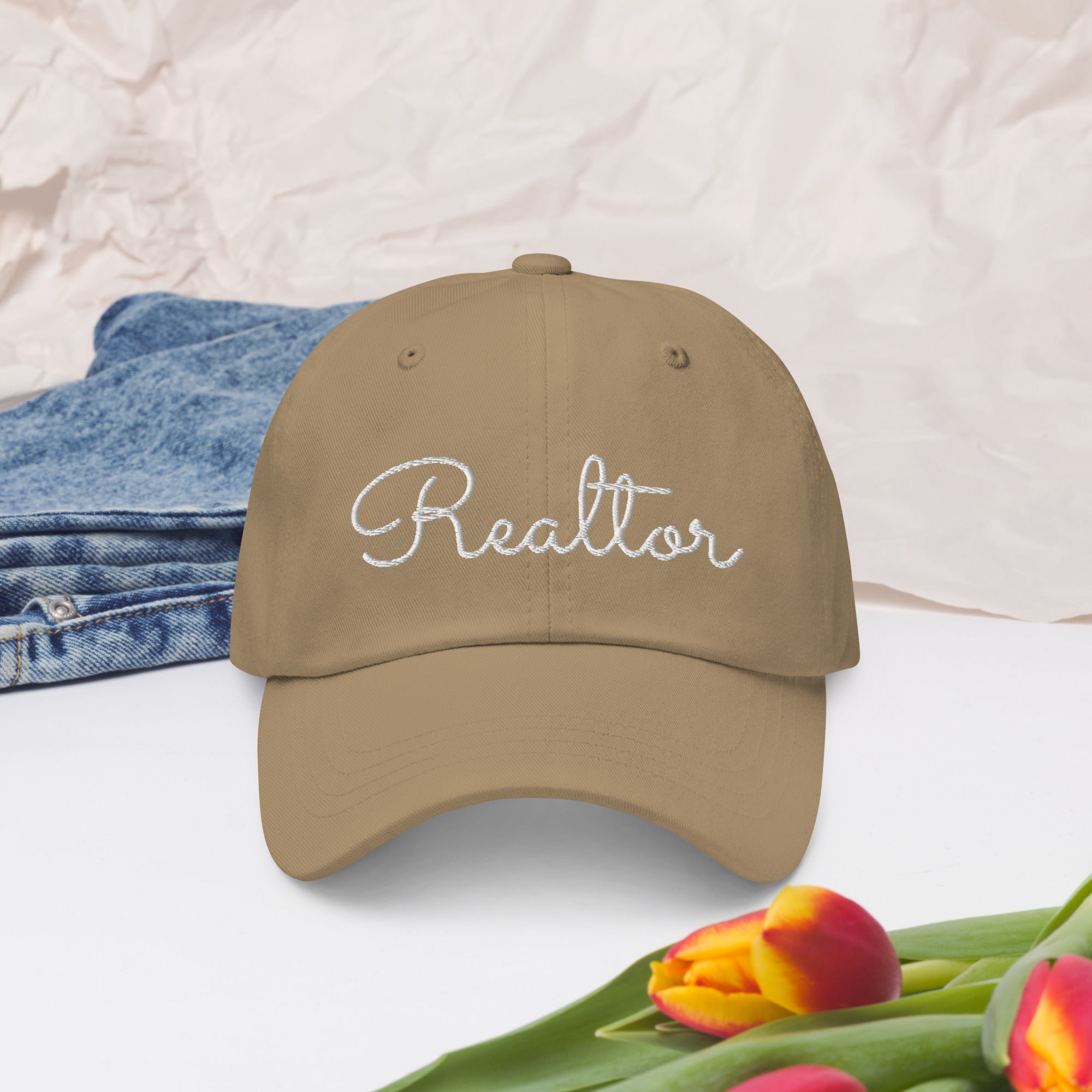 REALTOR hat, embroidered, Real Estate Agent Hat, gender neutral, simple, plain, minimal, closer, real estate, hustler, house, baseball cap - Madeinsea©