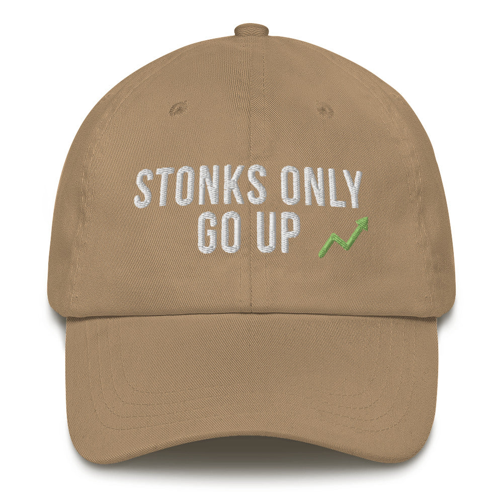 Stonks Only Go Up hat - Stonks Only Go Up Baseball Cap, Stonks Only Go Up, Stonks Hat, Stock Trader hat, Stock Market, Day Trader Hat, Meme - Madeinsea©