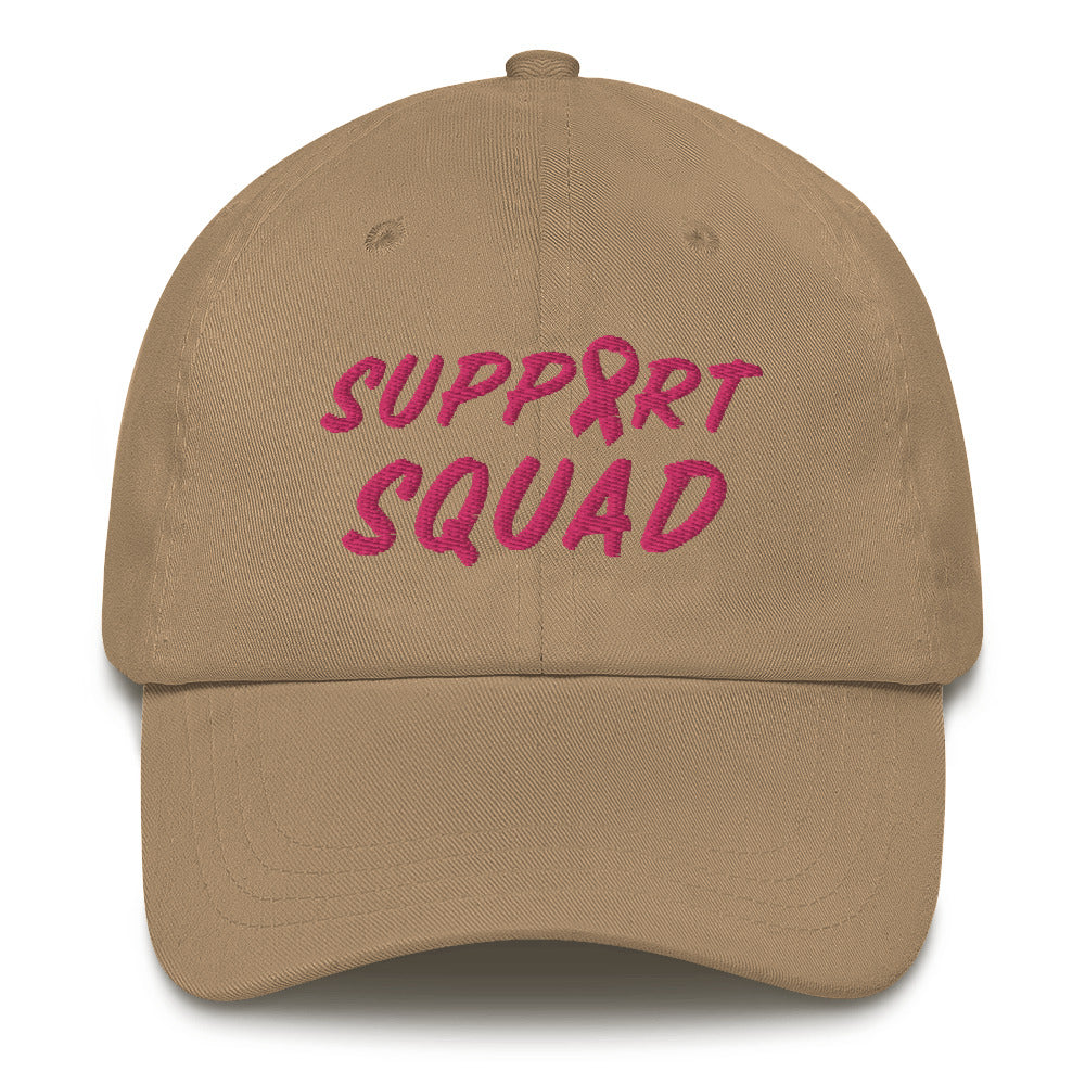 Breast Cancer Support Squad Hat, Pink ribbon hat, Support squad cap, Breast cancer awareness hat, Pink Ribbon Breast Cancer Awareness Cap