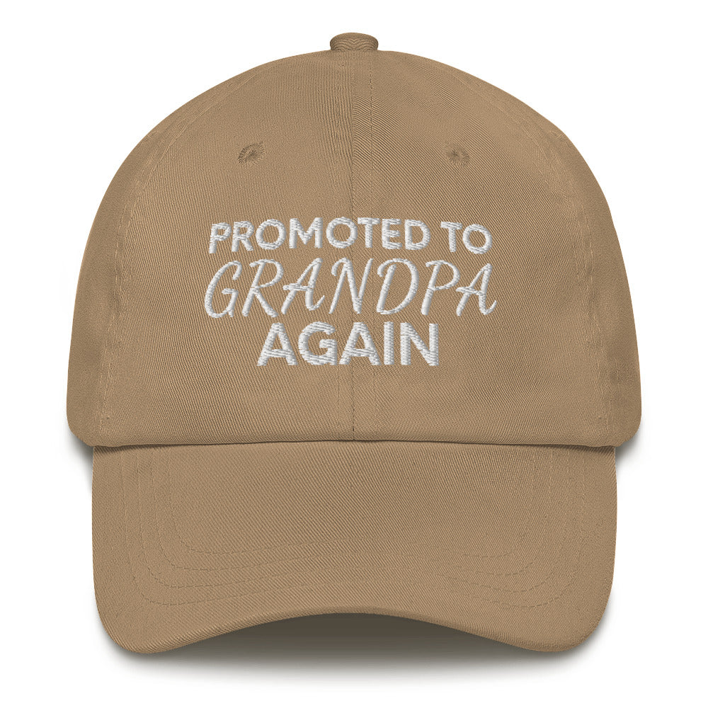 Promoted to Grandpa Hat, Granddad again 2021 Hat, Grandpa Hat, Gift Idea for Grandpa, Becoming Grandpa, Pregnancy Announcement Hat - Madeinsea©