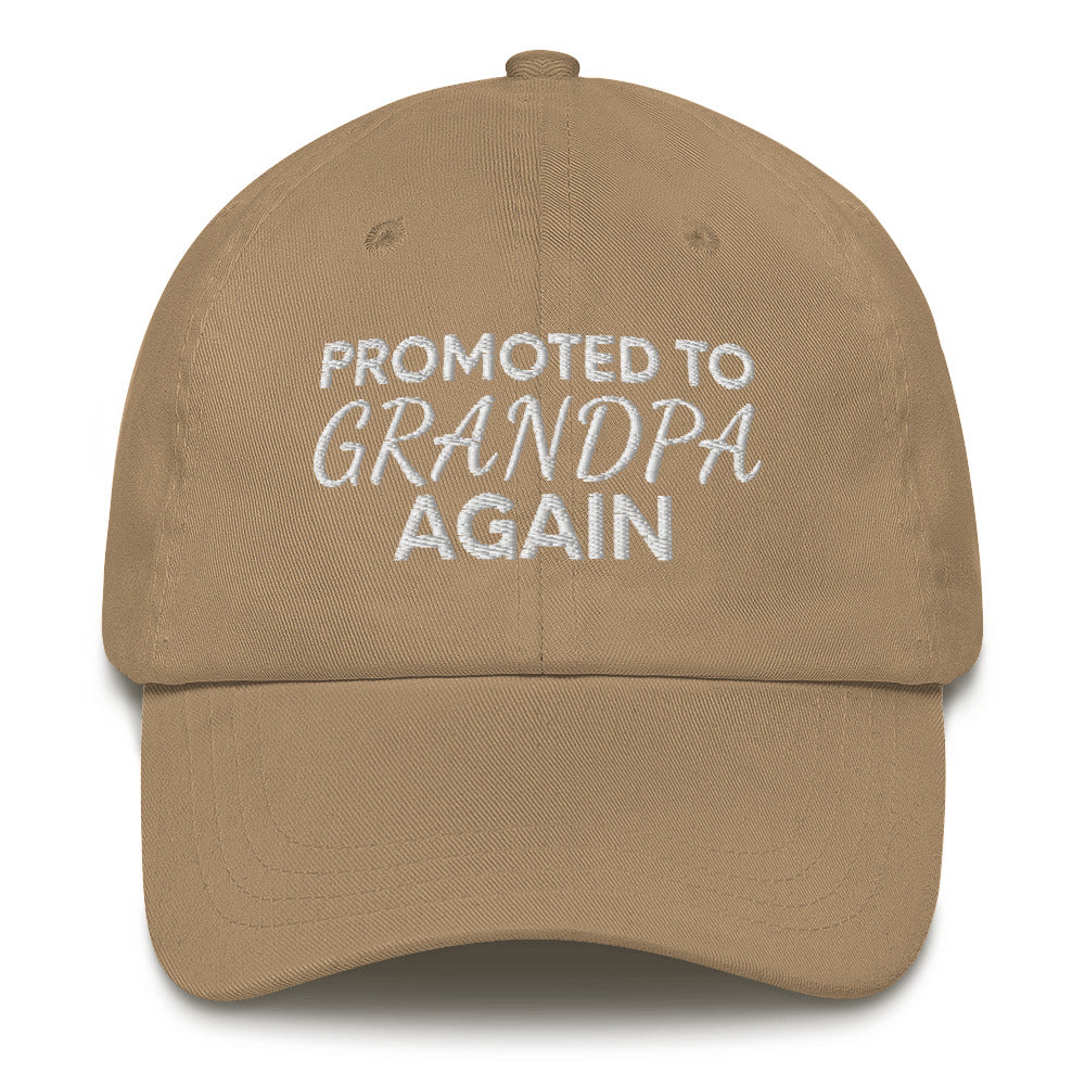 Promoted to Grandpa Hat, Granddad again 2021 Hat, Grandpa Hat, Gift Idea for Grandpa, Becoming Grandpa, Pregnancy Announcement Hat