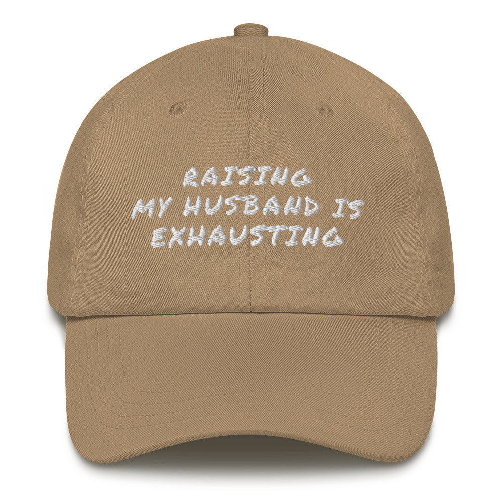 Raising My Husband Is Exhausting, Women&#39;s Funny Hat Raising My Husband, Sarcastic Wife Hat, Funny Anniversary gift, Hat for wife, Wife Cap - Madeinsea©