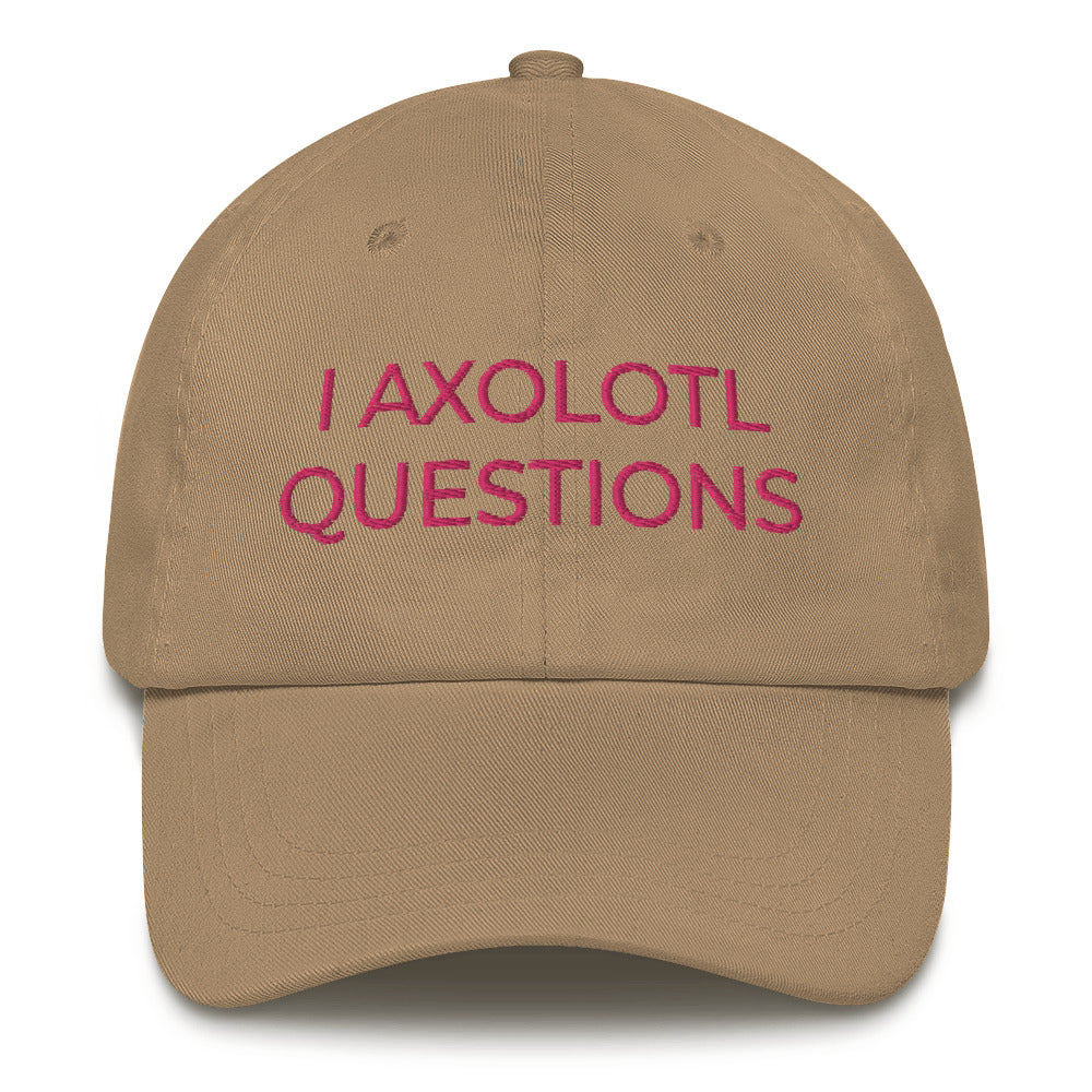 Axolotl Hat, I axolotl questions hat, axolotl cap, axolotl cute hat, mexican salamander hat, axolotl gift, axolotl, cute axolotl gifts - Madeinsea©