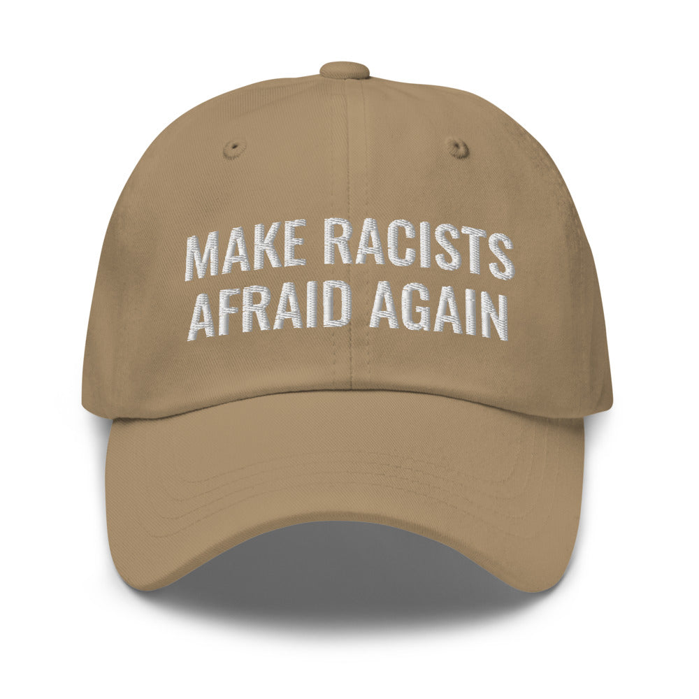 Make Racists Afraid Again Dad hat, Funny Anti MAGA Hat, Anti Racism MAGA Parody Trump Hat, Anti Racism Cap, Human Rights Dad Cap, Anti Hate - Madeinsea©