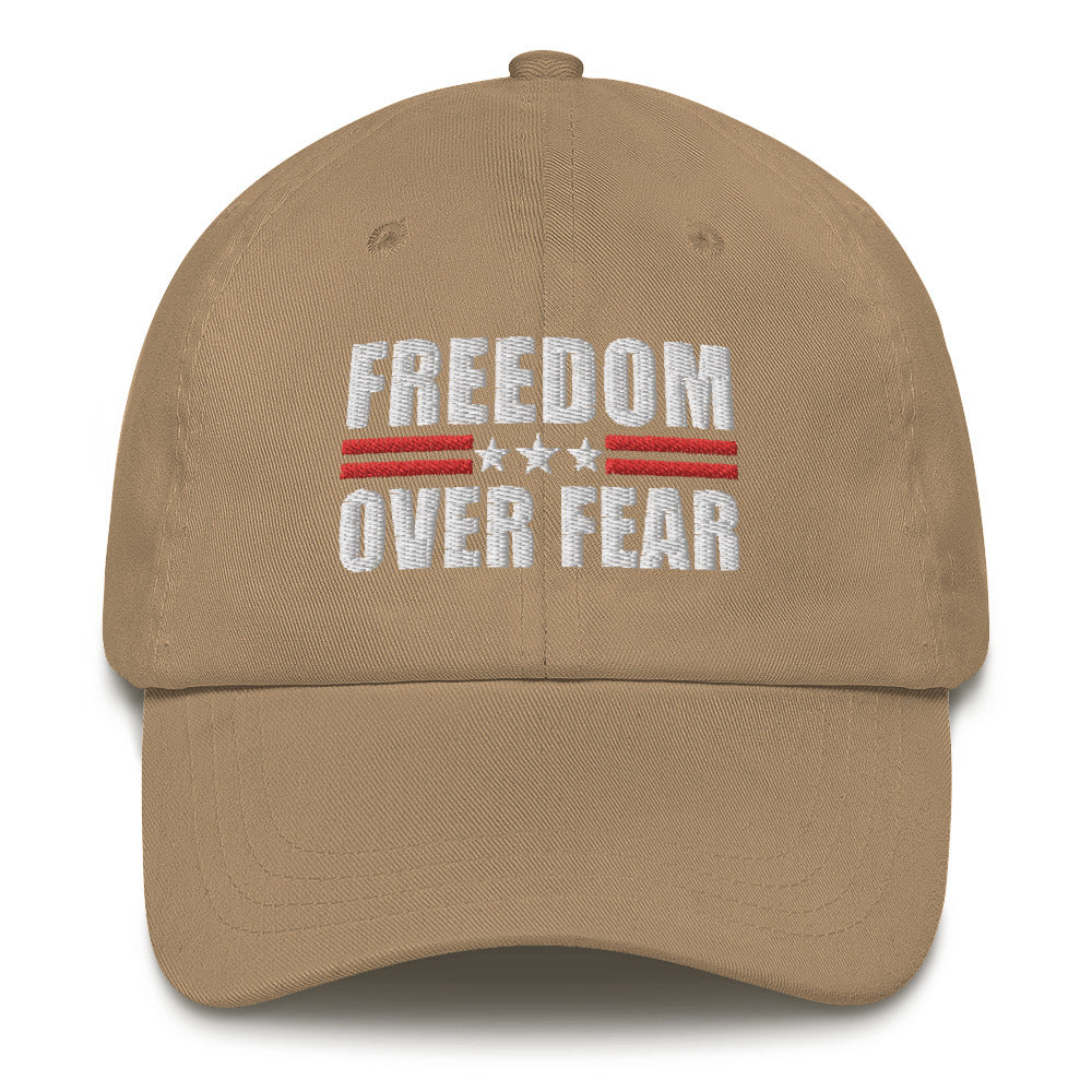 Freedom Over Fear Hat, Patriotic Hat, Conservative Cap, Unvaccinated Hat, Fight for Freedom, Republican Dad Hat, Medical Freedom - Madeinsea©