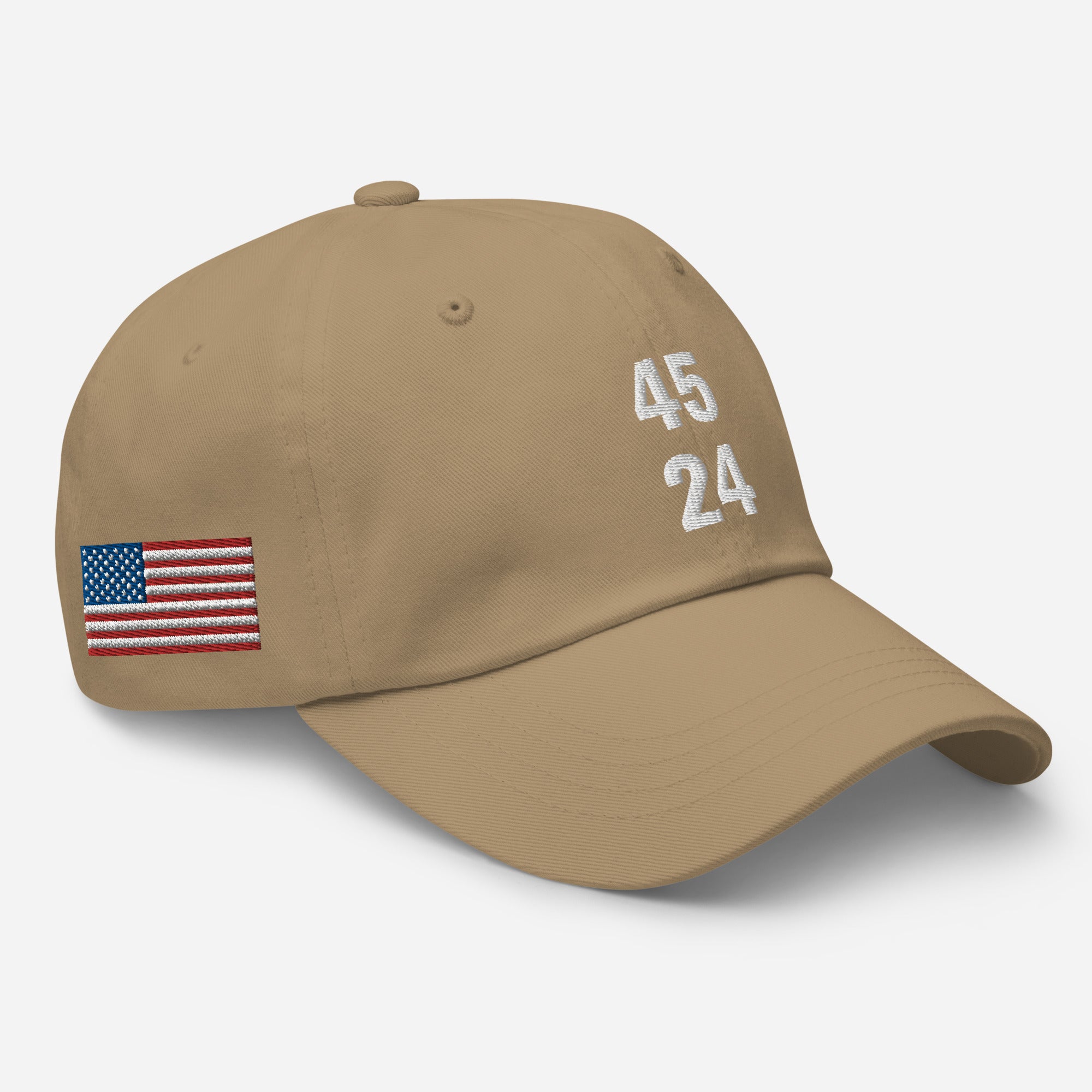 45 24 Trump 2024 Dad Hat, 45 MAGA hat, 45 trump cap, 45 dad cap, 45 red Donald Trump cap, Republican hats, American flag hat