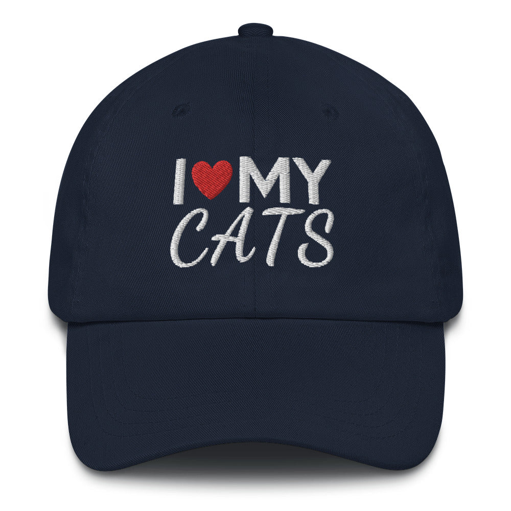 Cat LOVE Hat, I Love Cats Cap, Cat Life, Cat Hat, Cat Lover Hat, Women Hat, Animal Hat, Pet Hats, I Love My Cat Hats