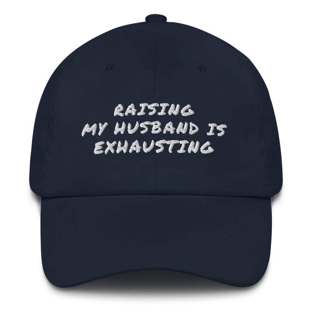 Raising My Husband Is Exhausting, Women&#39;s Funny Hat Raising My Husband, Sarcastic Wife Hat, Funny Anniversary gift, Hat for wife, Wife Cap - Madeinsea©