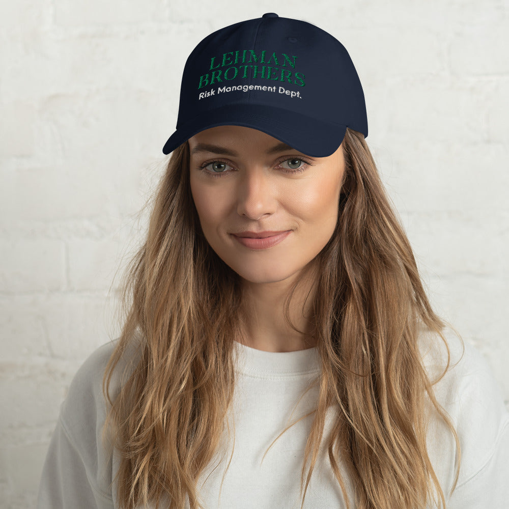 Lehman Brothers Risk Management Dad Cap, lehman brothers hat, funny lehman brothers Dad hat