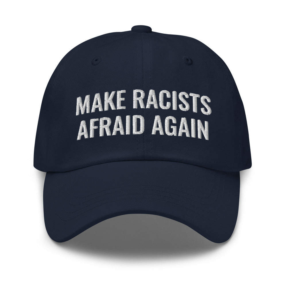 Make Racists Afraid Again Papamütze, Lustige Anti-MAGA-Mütze, Anti-Rassismus-MAGA-Parodie-Trump-Mütze, Anti-Rassismus-Mütze, Menschenrechts-Papamütze, Anti-Hass