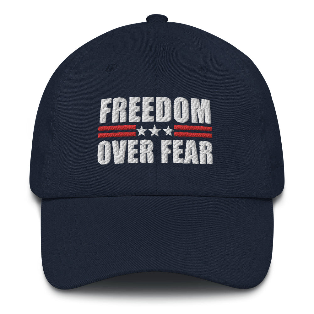 Freedom Over Fear Hat, Patriotic Hat, Conservative Cap, Unvaccinated Hat, Fight for Freedom, Republican Dad Hat, Medical Freedom - Madeinsea©