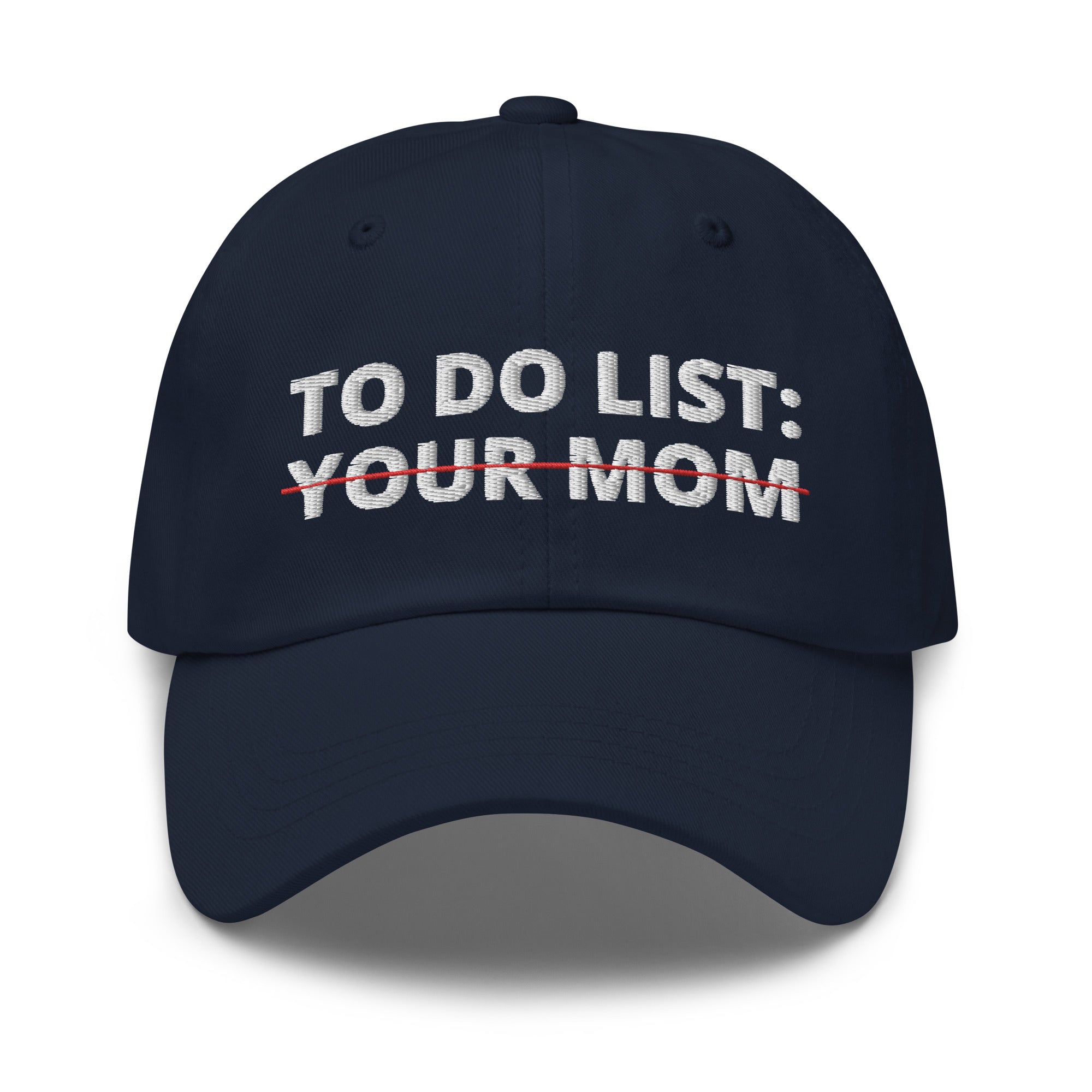 Lista de tareas pendientes de su sombrero de mamá, lista de tareas divertidas, lista de tareas sarcásticas, regalos sarcásticos, sombrero de humor para adultos, gorra de su mamá, chistes divertidos de mamá, sombreros divertidos