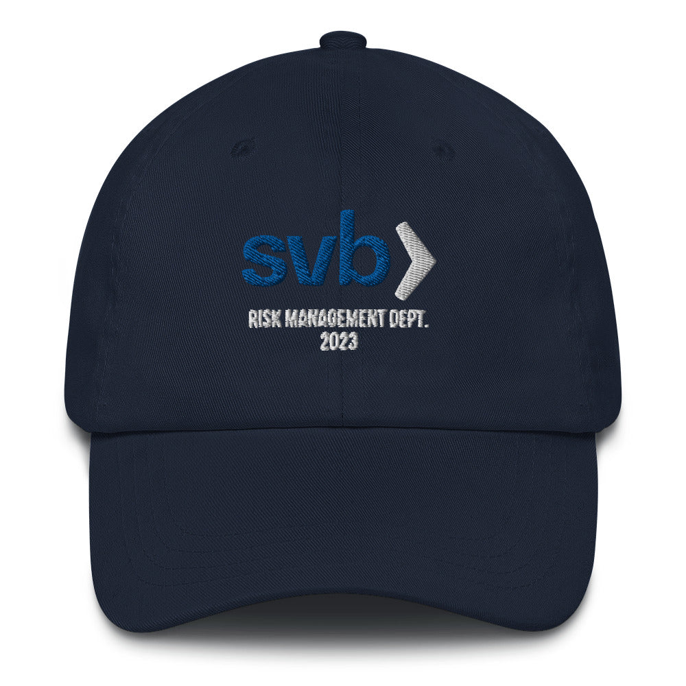 SVB Silicon Valley Bank Risk Management Hat, SVB Bank Run, Risk Management Dept 2023, Funny Stock Market Dad Hat, SVB Cap, Bank Run Hat - Madeinsea©
