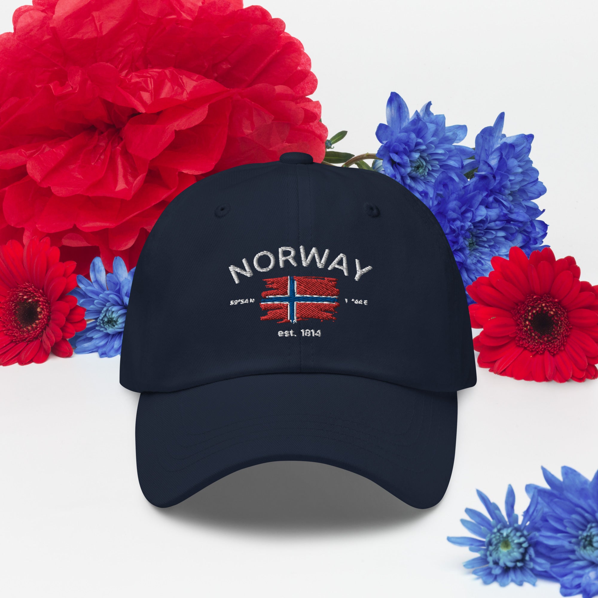 Sombrero de bandera de Noruega, sombrero de papá noruego, sombrero de Norge, gorra de Oslo Noruega, regalos de Oslo, sombreros de viaje familiares de Noruega, amante de Noruega, sombrero de bandera de Noruega