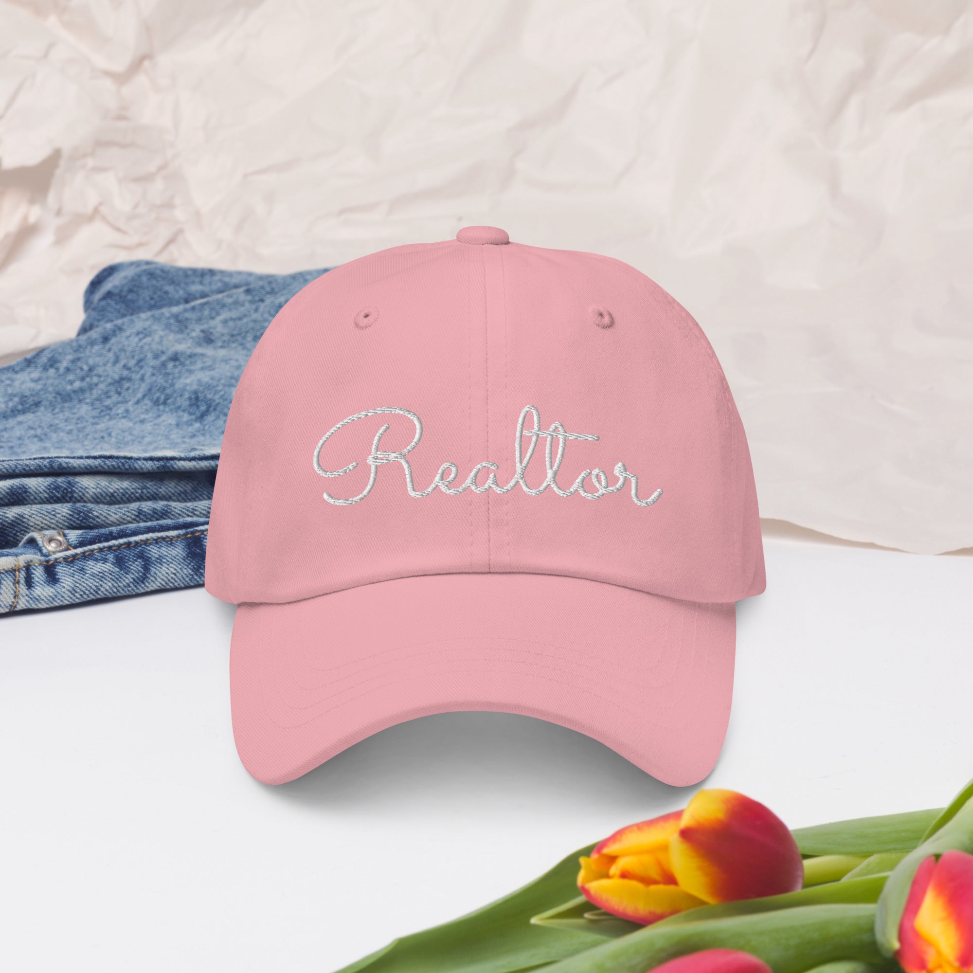 REALTOR hat, embroidered, Real Estate Agent Hat, gender neutral, simple, plain, minimal, closer, real estate, hustler, house, baseball cap - Madeinsea©