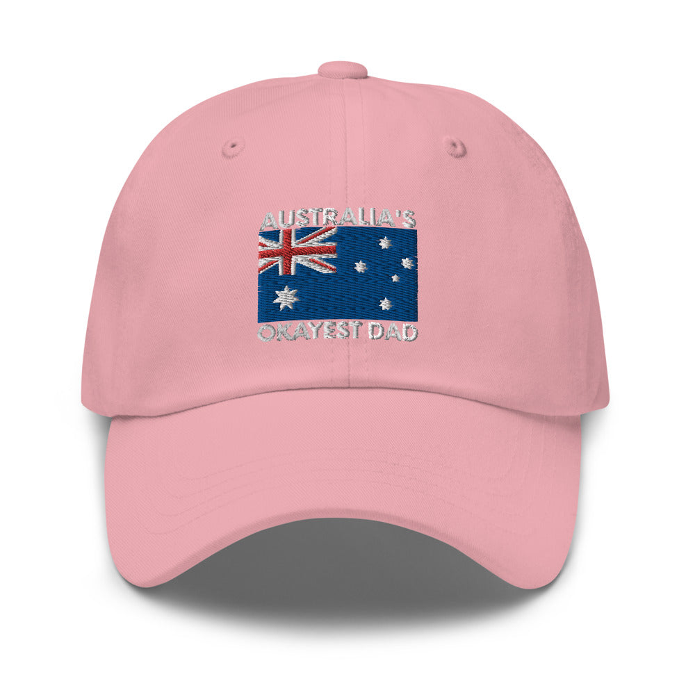 Aussie Dad hat, Australias okayest dad, Australian Fathers day hat, Australian Fathers day, Aussie dad cap, Australia flag dad hat - Madeinsea©