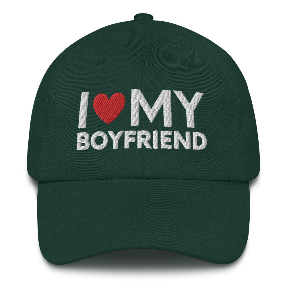 I Love My Boyfriend Hat, Boyfriend, Love, Love My Boyfriend, Boyfriend Cap, Valentine Hat, Anniversary Gift, Relationship Status Hat