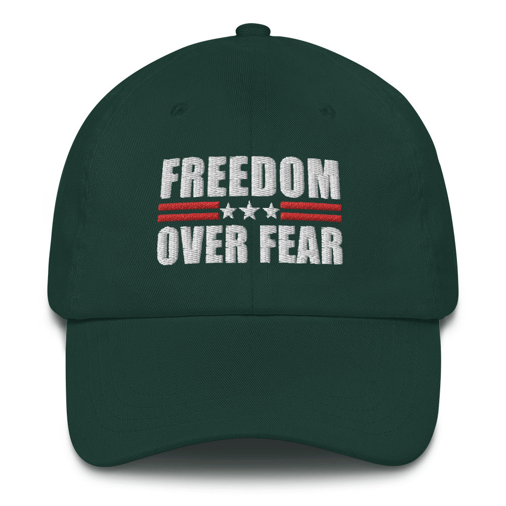 Freedom Over Fear Hat, Patriotic Hat, Conservative Cap, Unvaccinated Hat, Fight for Freedom, Republican Dad Hat, Medical Freedom - Madeinsea©