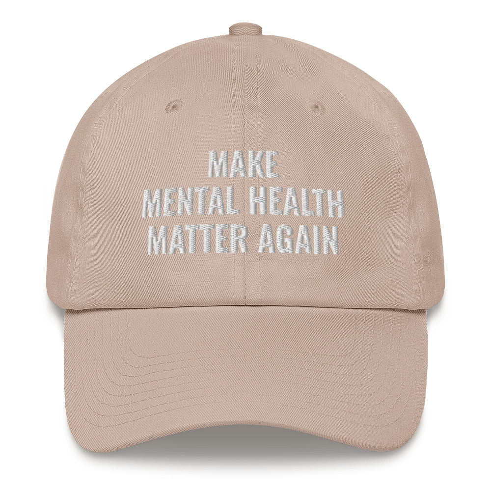 Mental Health Matters, Motivationsmütze, Mental Health-Mütze, Bewusstsein für psychische Gesundheit, Motivationscamp, bestickte verstellbare Papamütze