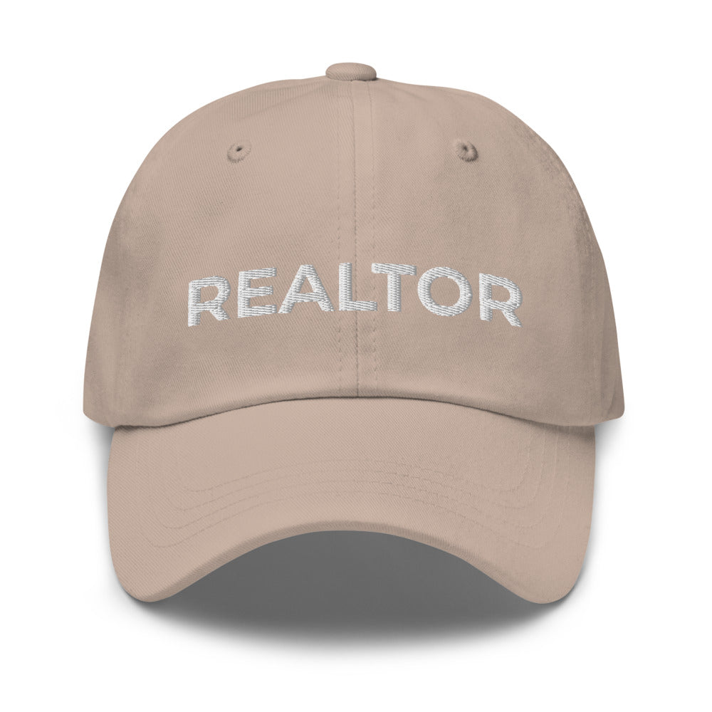 REALTOR hat, embroidered, Real Estate Agent Hat, gender neutral, simple, plain, minimal, closer, real estate, hustler, house, baseball cap - Madeinsea©