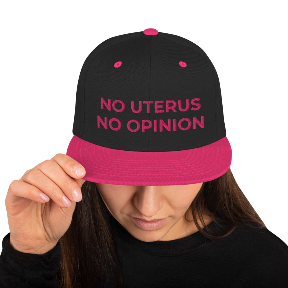 No uterus no opinion hat, Uterus hat, Women&#39;s Rights hat, Fundamental Rights cap, Pro Choice hat, Feminism hat, Human Rights Snapback Hat - Madeinsea©