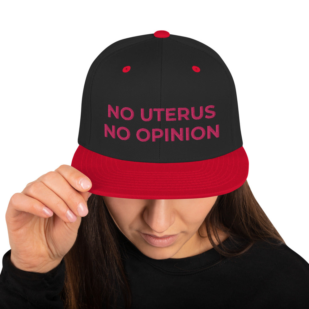 No uterus no opinion hat, Uterus hat, Women&#39;s Rights hat, Fundamental Rights cap, Pro Choice hat, Feminism hat, Human Rights Snapback Hat - Madeinsea©