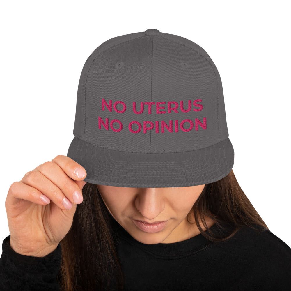 No uterus no opinion hat, Uterus hat, Women&#39;s Rights hat, Fundamental Rights cap, Pro Choice hat, Feminism hat, Human Rights Snapback Hat - Madeinsea©