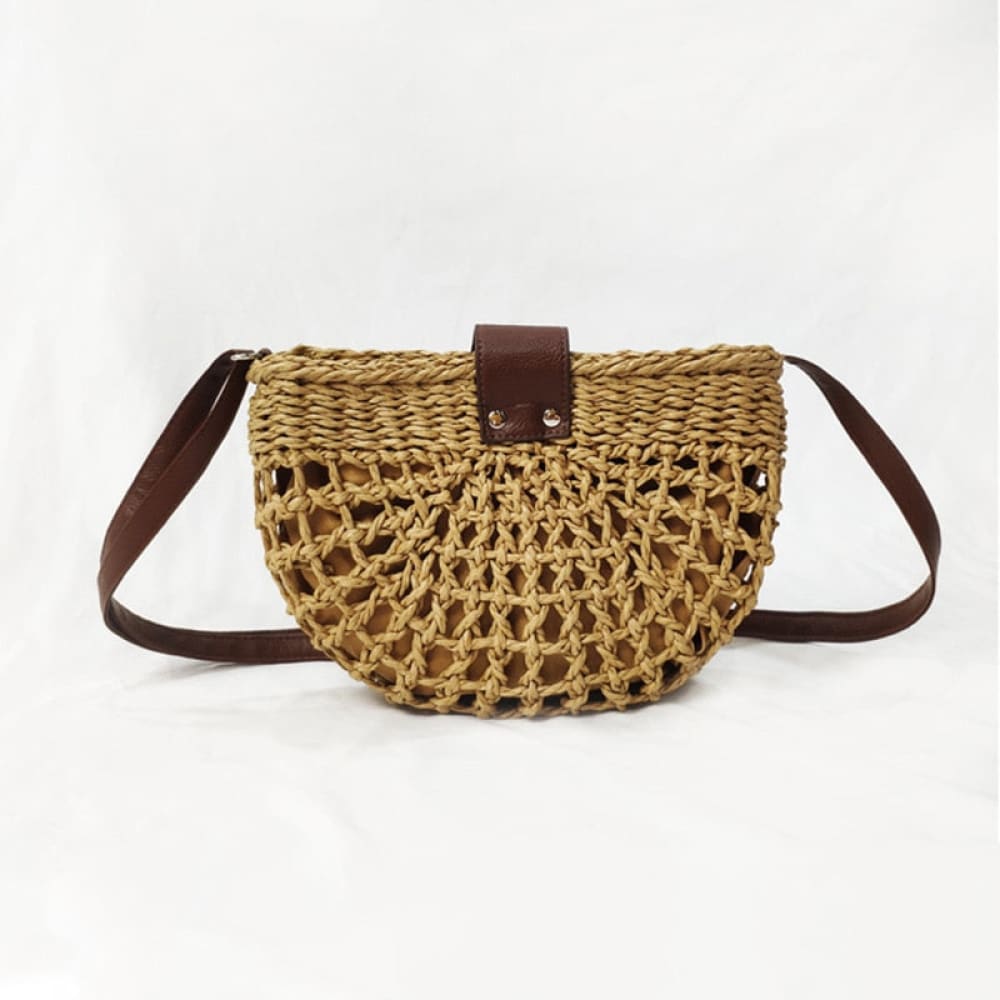 Crossbody Straw Beach Bag