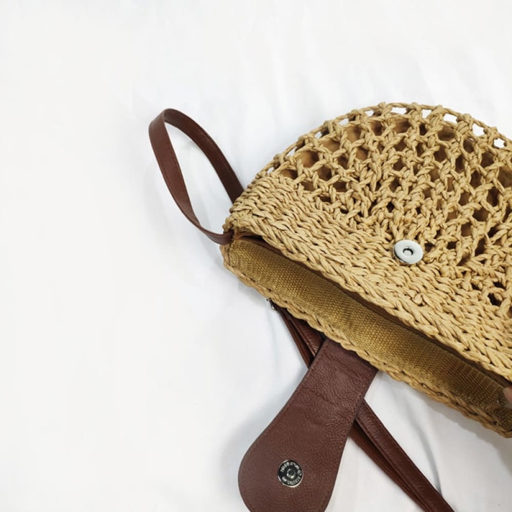 Crossbody Straw Beach Bag