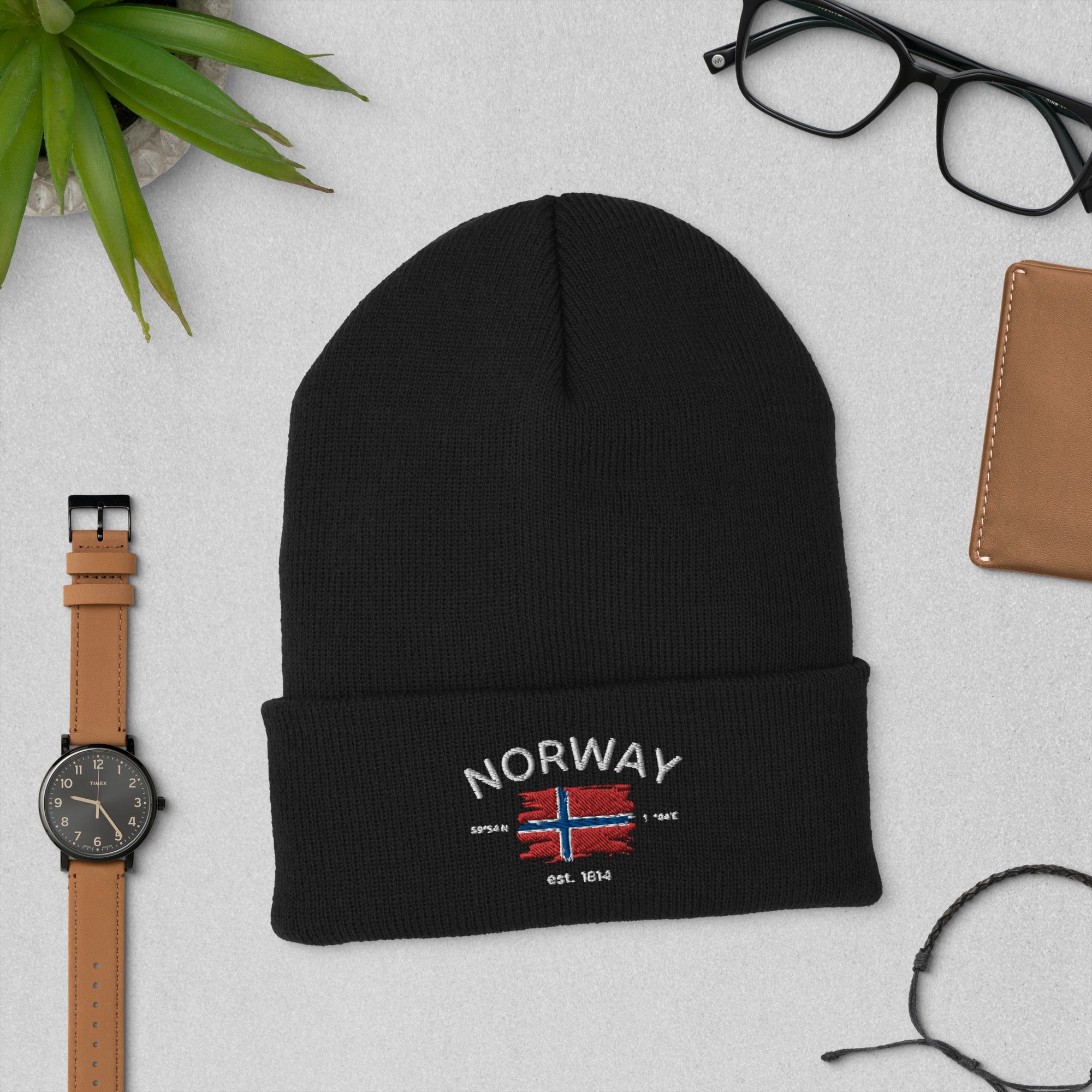 Gorro con puños de bandera de Noruega, sombrero de gorro de Noruega, sombrero de Norge, gorro de Oslo Noruega, regalos de Oslo, viajes familiares de Noruega, amante de Noruega, sombrero de bandera de Noruega