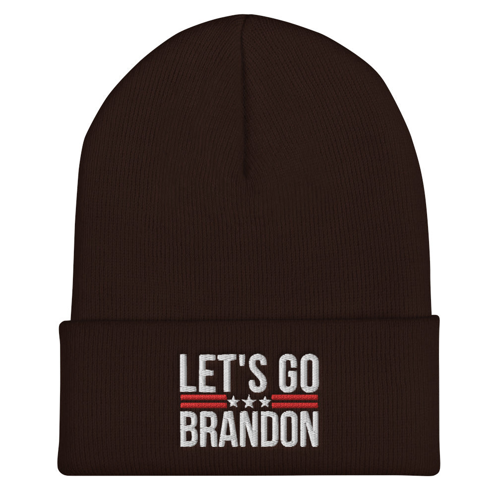 Let&#39;s Go Brandon Beanie, Lets go brandon Hat, Funny Joe Biden Cap, FJB Beanie, Joe Biden Chant, Funny Biden Meme, Cuffed Beanie - Madeinsea©