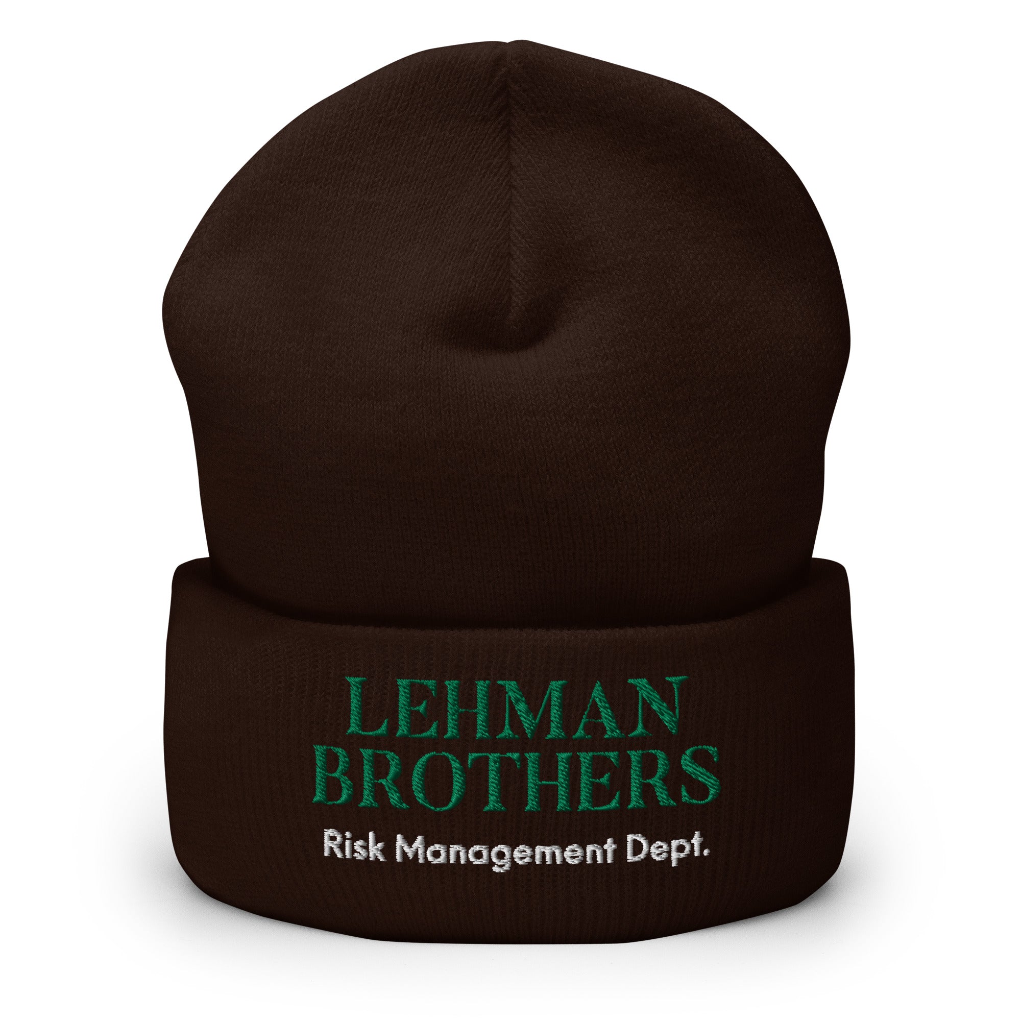 Lehman Brothers Risk Management Mütze, Lehman Brothers Beanie, lustige Lehman Brothers Mütze, Lehman Beanie, Lehman Mütze, Umschlagmütze