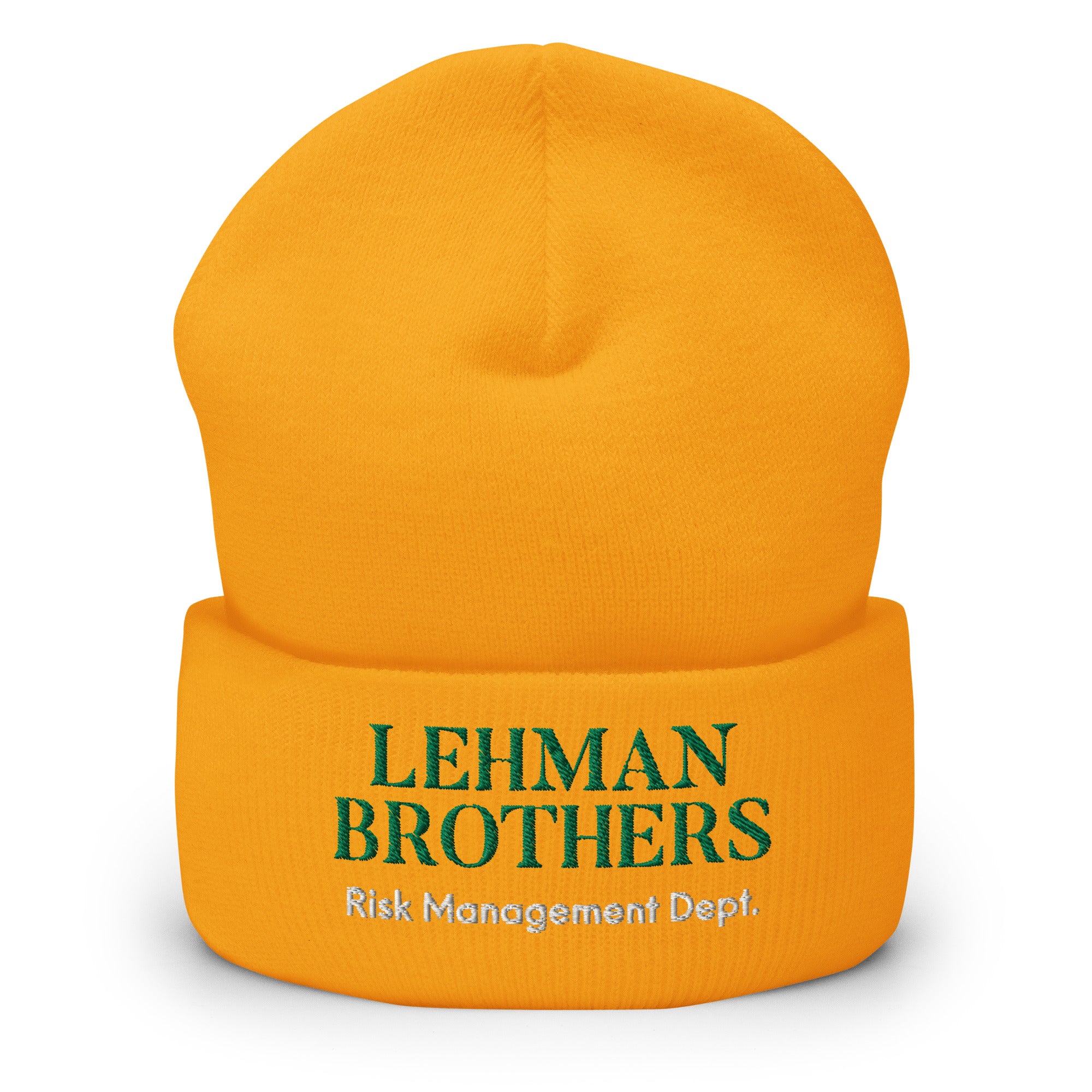 Lehman Brothers Risk Management Hat, Lehman Brothers Beanie, funny lehman brothers hat, Lehman Beanie, Lehman Hat, Cuffed Beanie - Madeinsea©