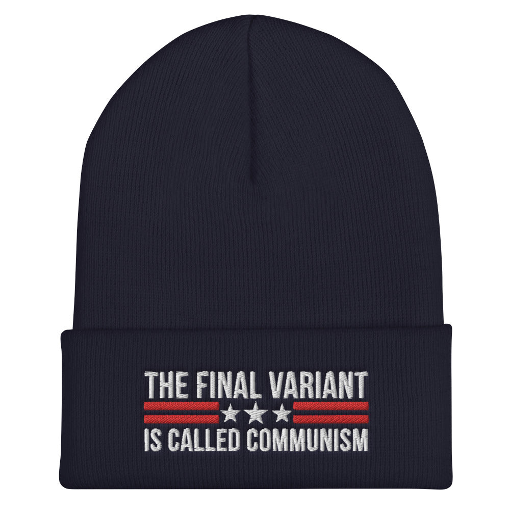 The final Variant Is Called Communism - Anti Communist Cuffed Beanie, Republican Hat, Vintage Beanie, Communism Hat, FJB Hat, FJB Cap - Madeinsea©