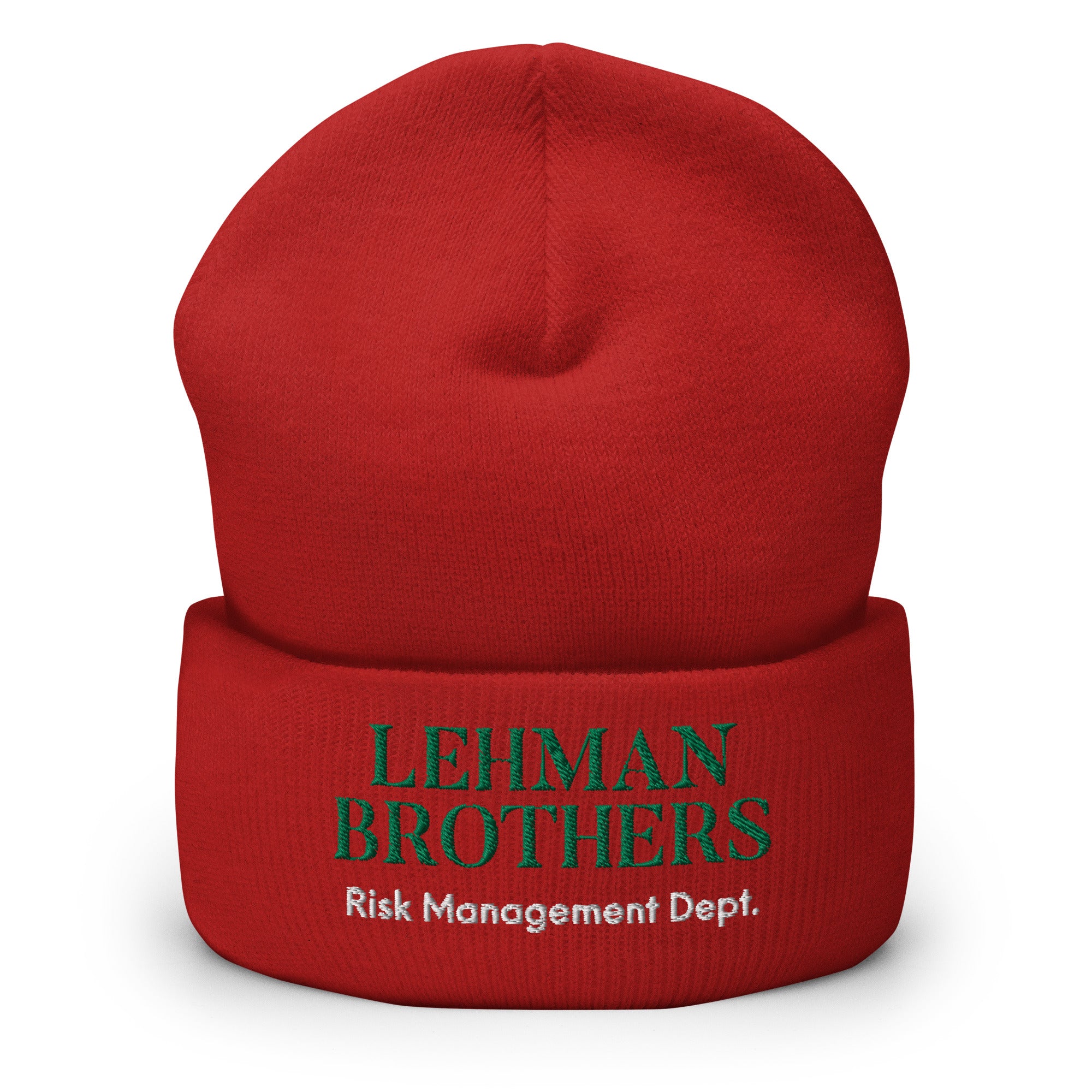 Lehman Brothers Risk Management Hat, Lehman Brothers Beanie, funny lehman brothers hat, Lehman Beanie, Lehman Hat, Cuffed Beanie - Madeinsea©