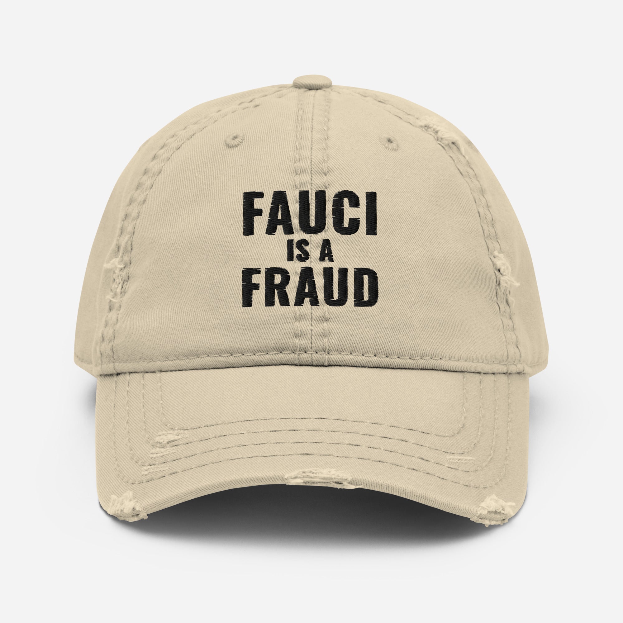 Anti Fauci Embroidered Distressed Dad Hat, Fauci is a Fraud Hat, Conservative Hat, Republican Hat, Medical Freedom Hat - Madeinsea©