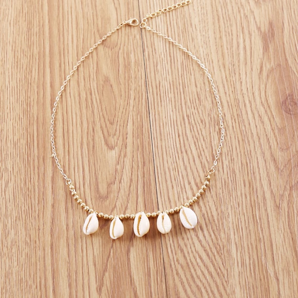 Gold Puka Shell Necklace