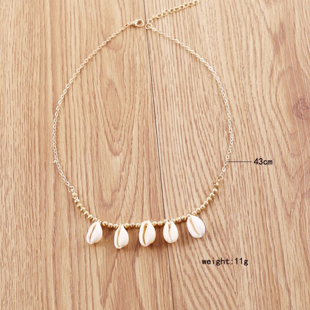 Gold Puka Shell Necklace