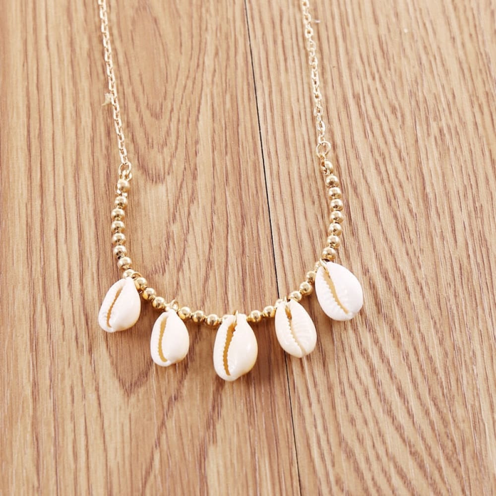 Gold Puka Shell Necklace