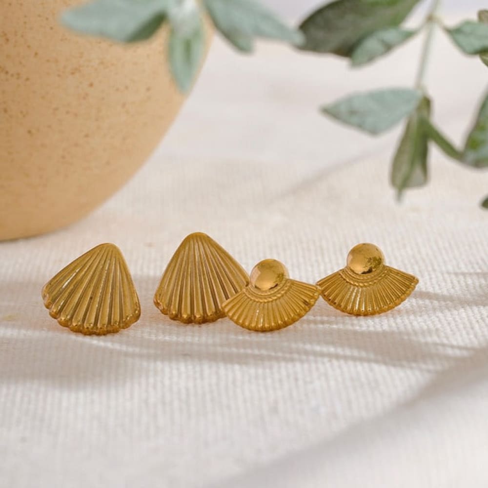 Gold Shell Earrings