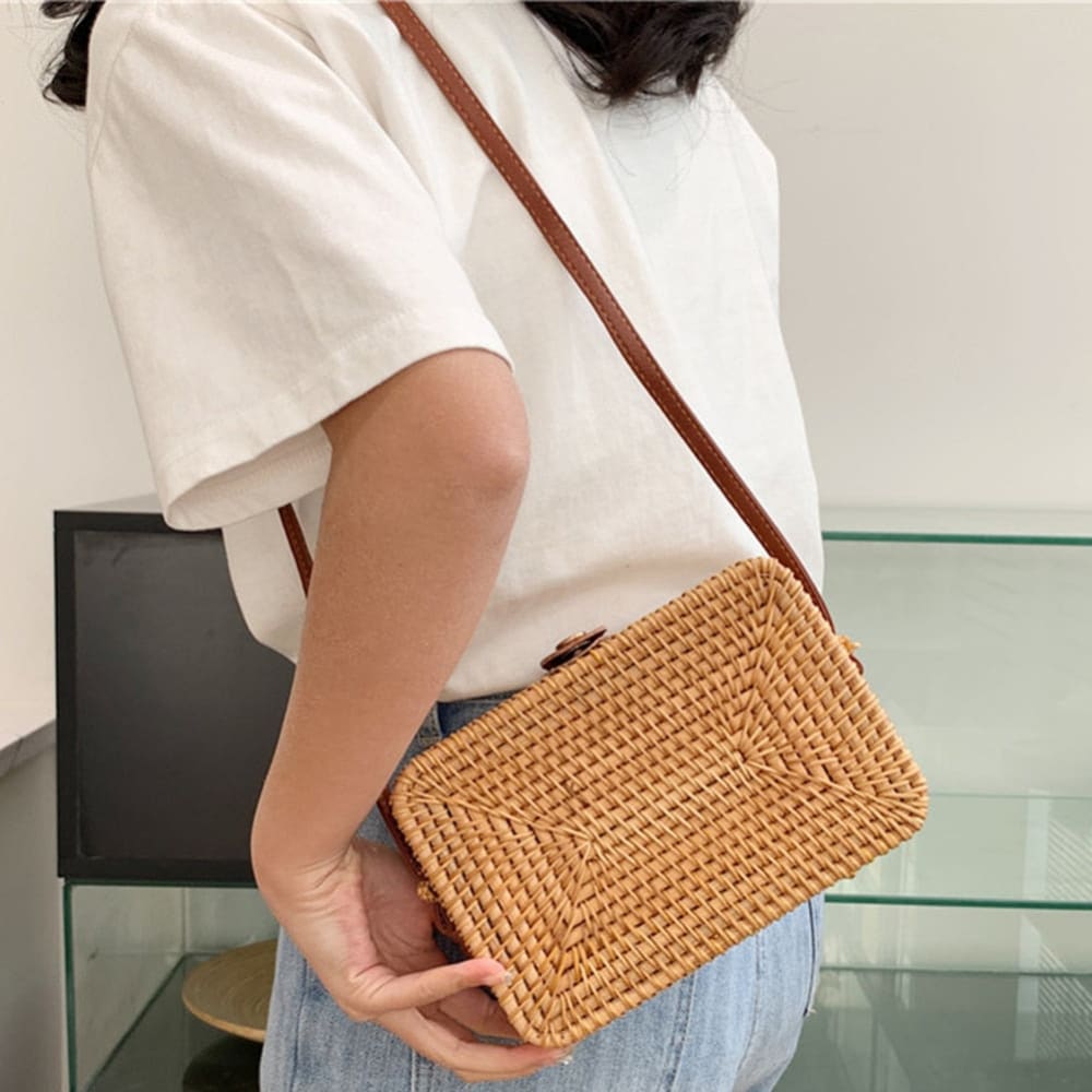 Handwoven Crossbody Beach Bag